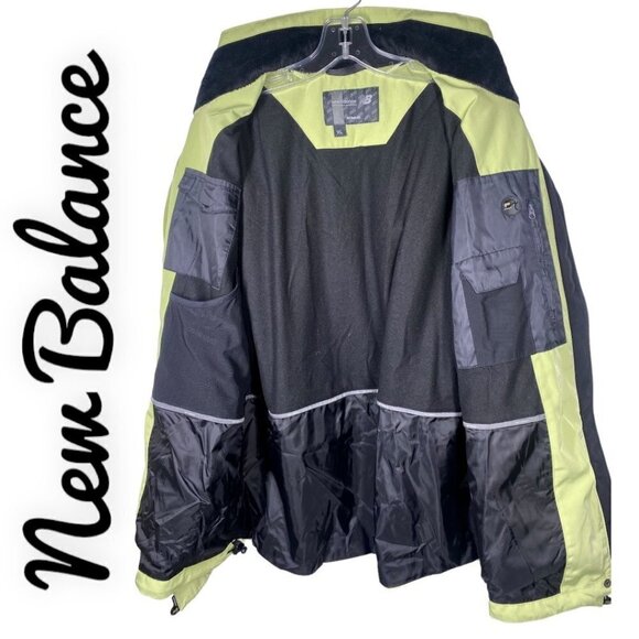 NEW BALANCE Performance Outerwear Rain Jacket in Yellow Green, Size XL - Picture 5 of 12